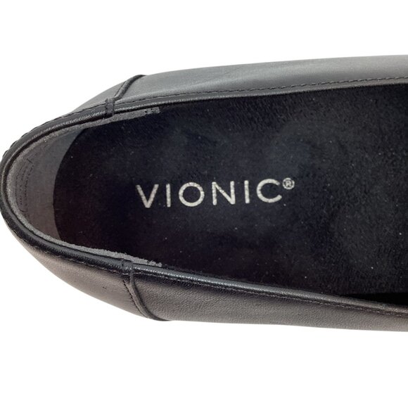 Vionic Kensley Womens 9.5 Black Leather Comfort Loafers - Picture 8 of 9